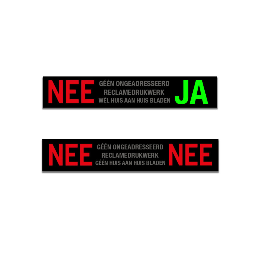 NEE NEE brievenbus stickers superkwaliteit